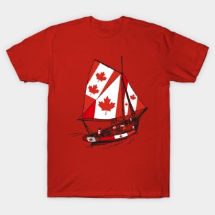 Canada Sailor Ship Sailing with Canada Team T-Shirt